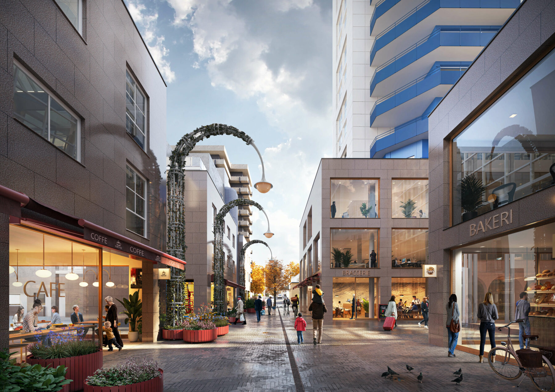 3D illustrasjon - Katedralen bakgate