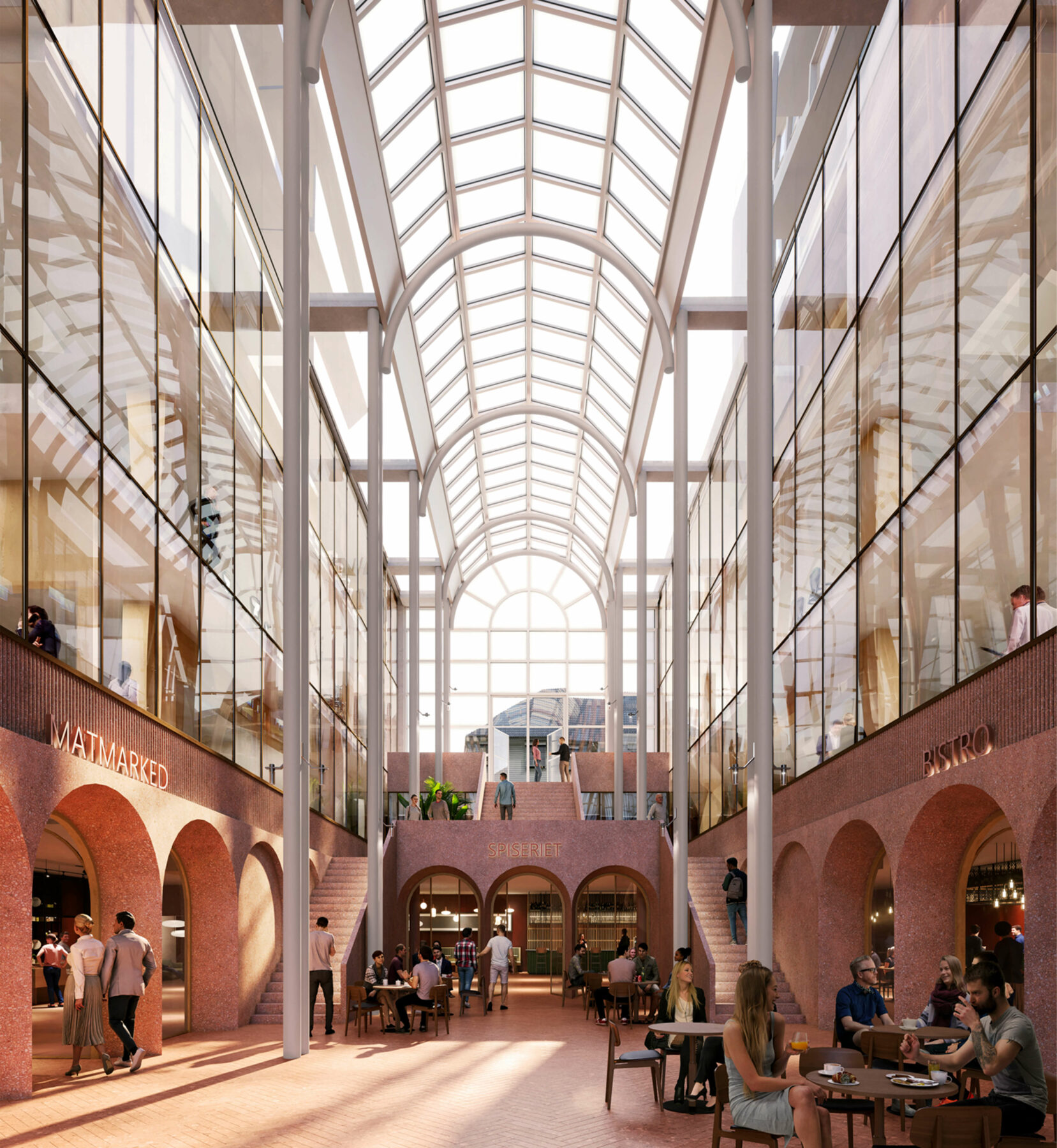 3D illustrasjon - Katedralen innvendig