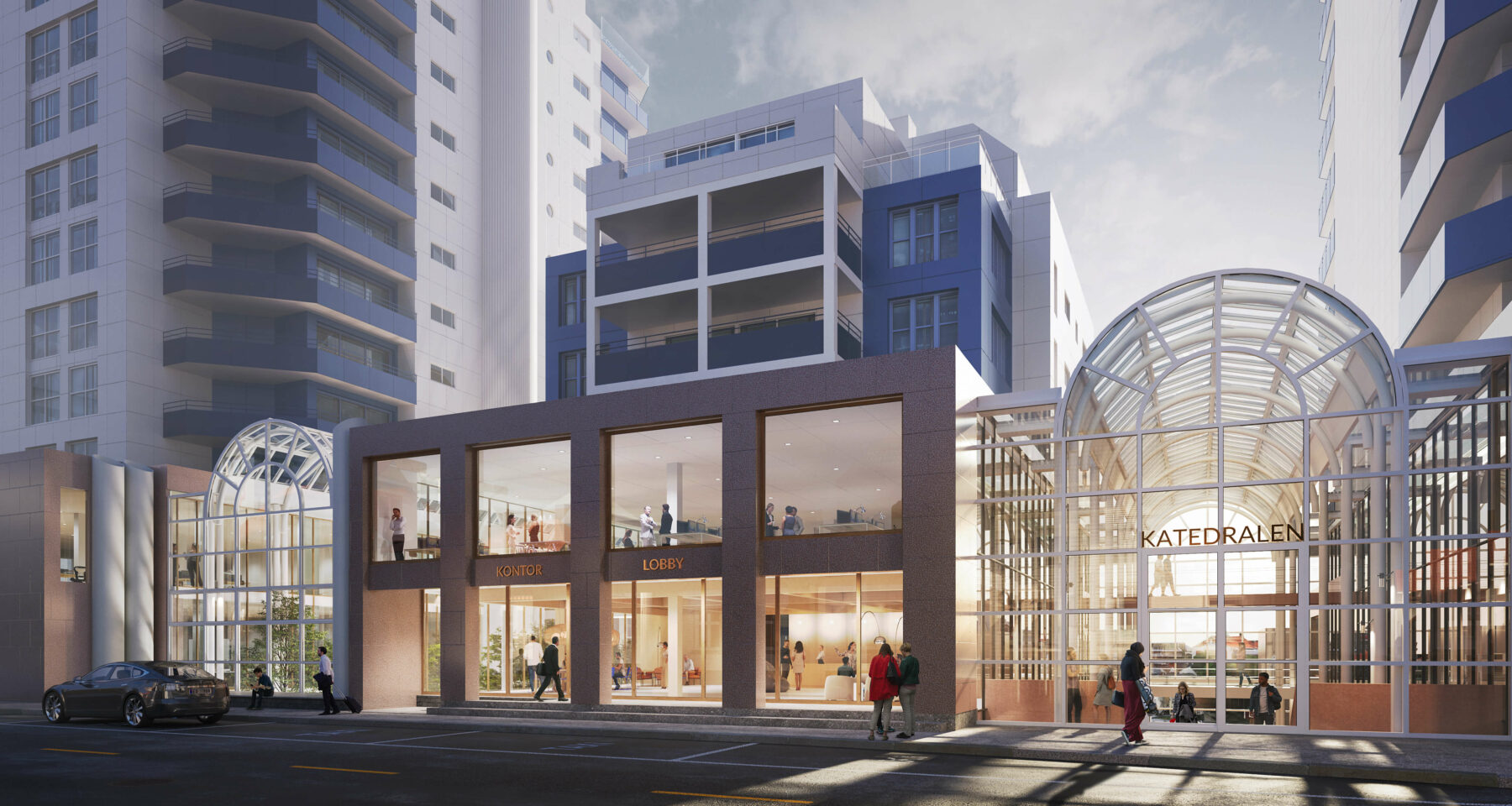 3D illustrasjon - Katedralen Fasade