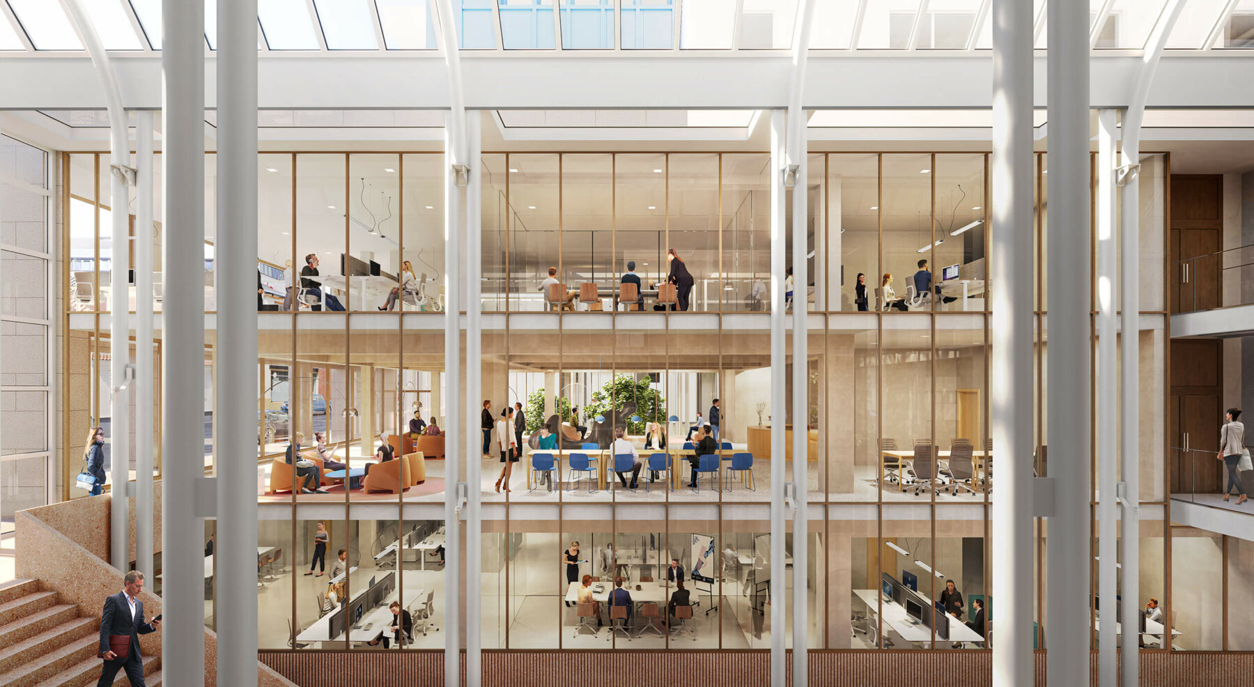 3D illustrasjon - Katedralen kontorer